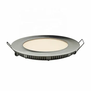 Factory Direct 6W LED Panel Light in Satin Nickel: Slim Round and Square Designs for Indoor Ceiling Lighting