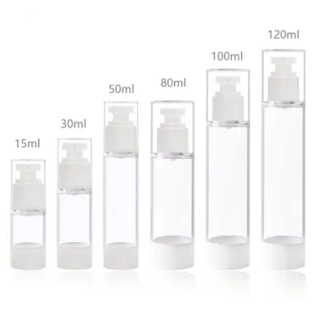 Airless Vacuum Bottles with Silver Spray Pump - 15ml to 100ml