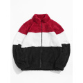 Fashion Fluffy Color Blocking Sherpa Jacket Wholesale Custom