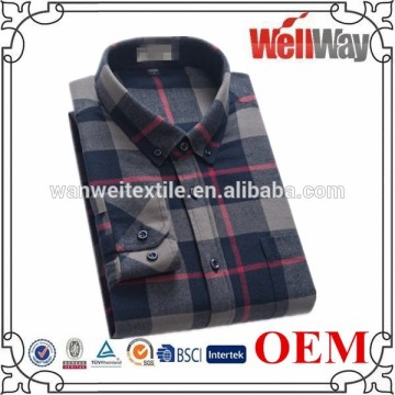 OEM 2016 Men's thick checks hoodie padded shirts