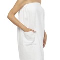 Shower beauty body towel wrap with pocket