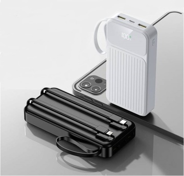 Portable power source 22.5W Dual wire fast charge
