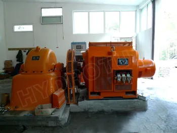 Small Horizontal Impulse Type Turgo Hydro Turbine / Water Turbine With Generator And Electric Equipment