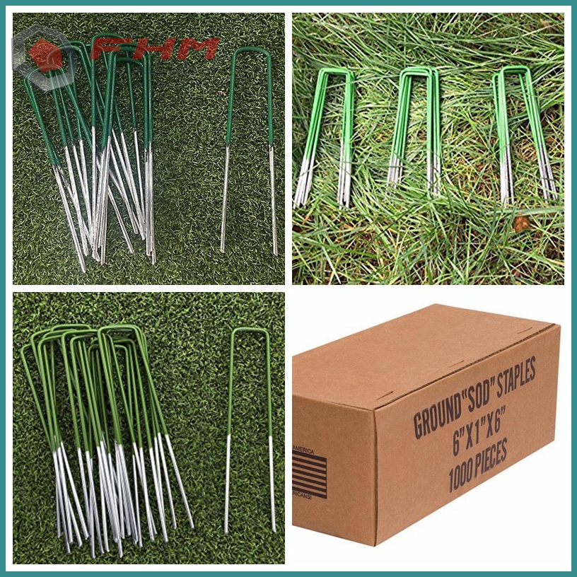 Galvanized Garden Landscape Sod Staples