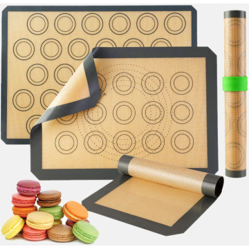 Heat resistant fiberglass silicone baking mat.