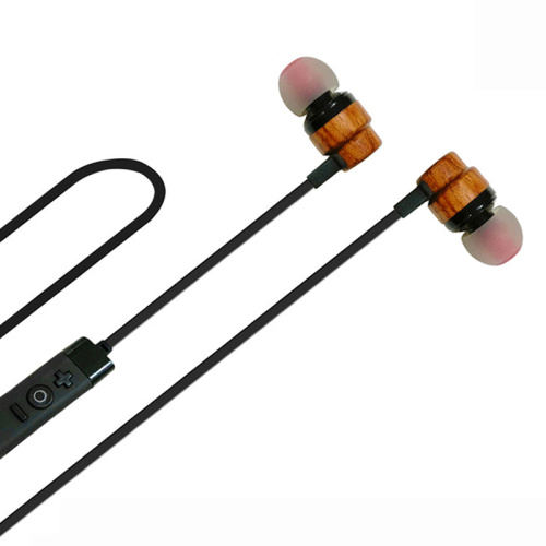 Bamboo Wireless Earphones Ohrhörer Stereo Holzkopfhörer