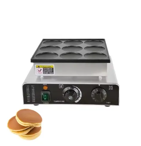 Professional 9-Hole Dorayaki and Pancake Maker: 900W Non-Stick Waffle Machine for 220/110V