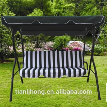 Outdoor 3-seat garden swing chair