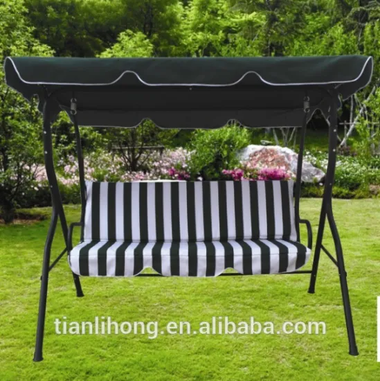 Outdoor 3-seat garden swing chair