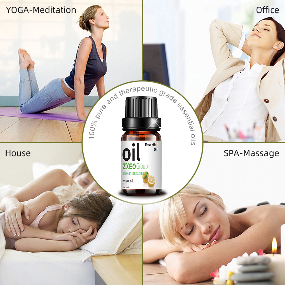 Óleo essencial de Yuzu para massagem Rótulo personalizada de aromaterapia