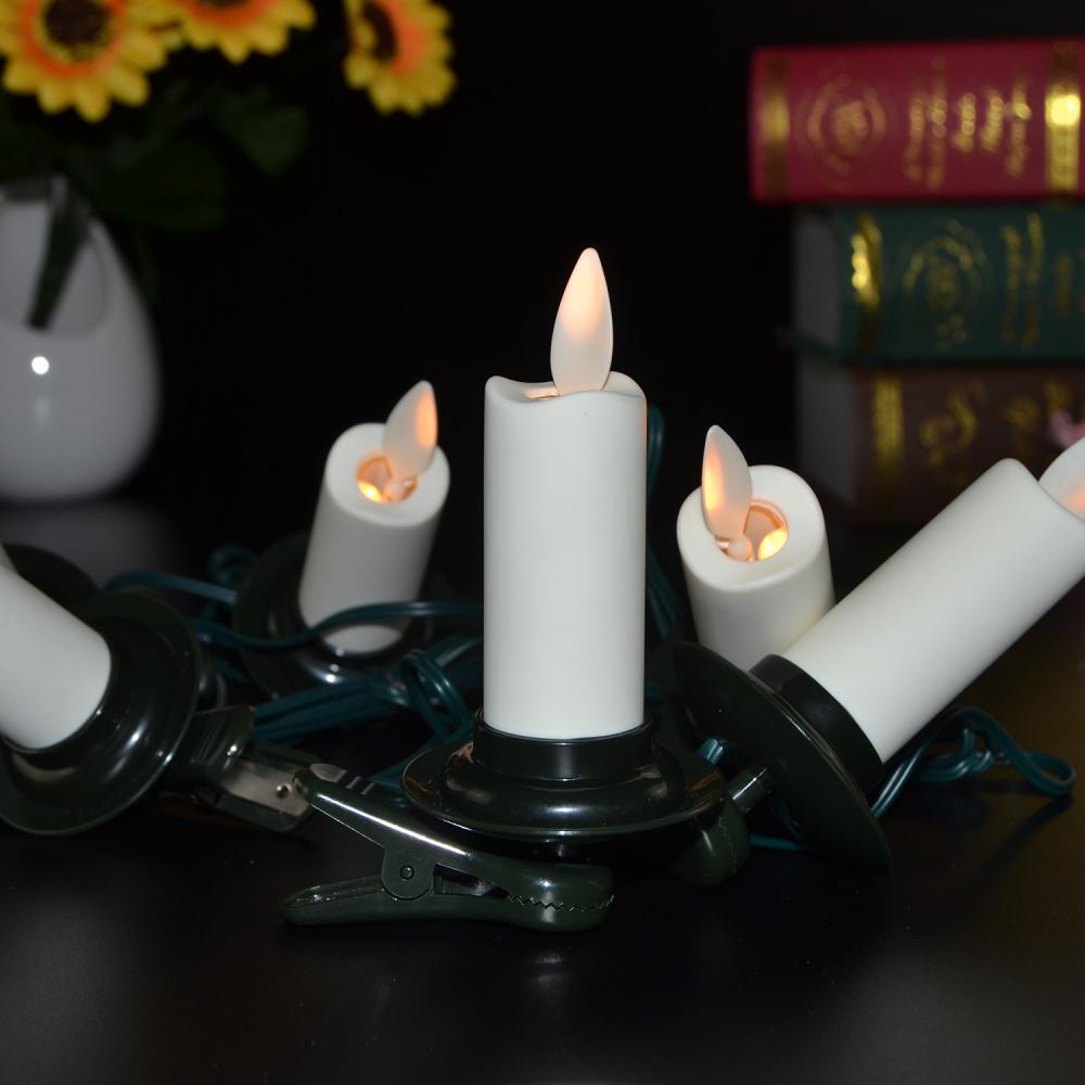 Velas de janela sem chama com led elétrico de árvore de natal