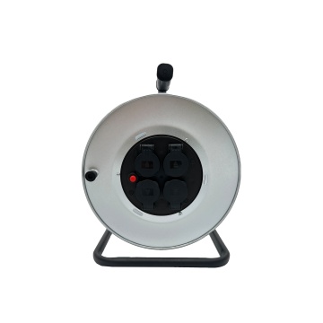 Factory Price 16A 250V IP44 4 Way Denmark Waterproof Metal Cable Reel 25M