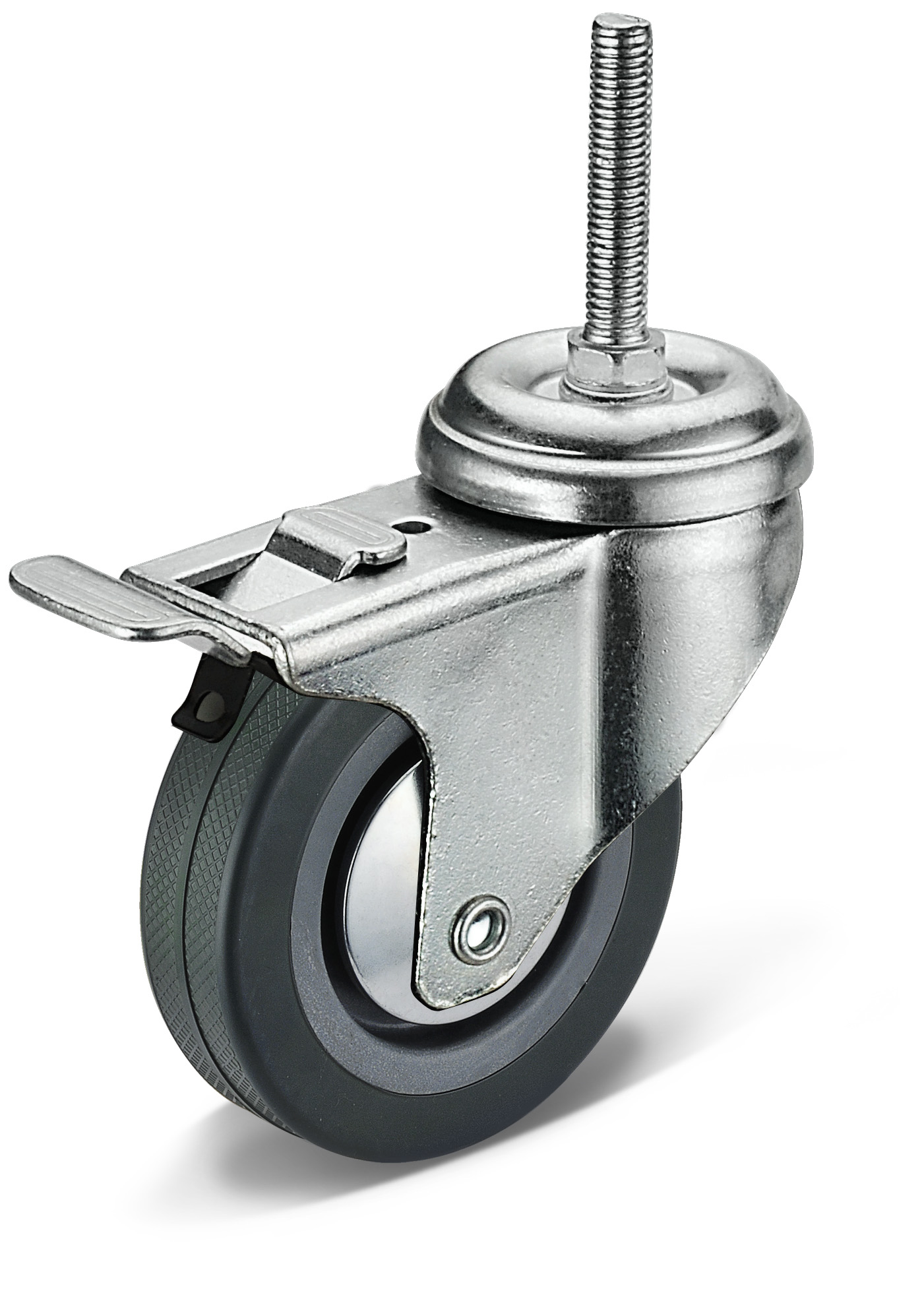 PVC Screw Movable Double Brake Casters