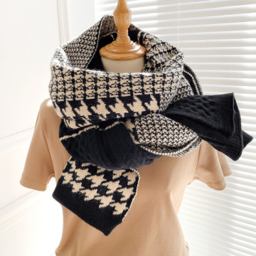 2020 Luxury Brand Houndstooth Scarf for Women plaid Knitted Wool warm scarf Female winter scarves shawls Blanket Scarfs