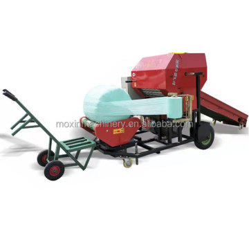Big Corn Silage Grass Hay Combi Round Baler and Wrapper Machine