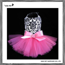 Full Flowers Ribbon Deco Tutu Dog Dress (SPD6018)