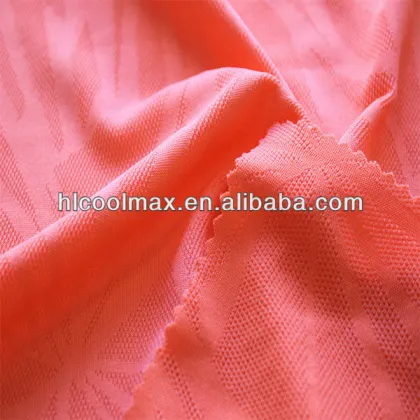 2014 new functional coolmax fabric jacquard knitted fabirc