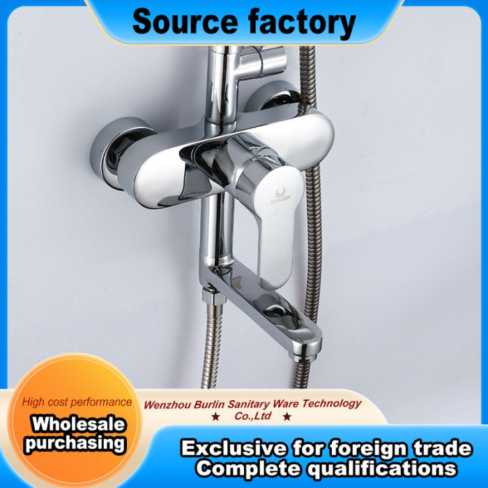 Zinc Alloy Shower Mixer with Chrome Finish