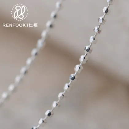 Silver jewellry shops online diamend cut bead chain