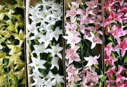 Wholesale Artificial Tiger Lily Flowers for Home Decor
