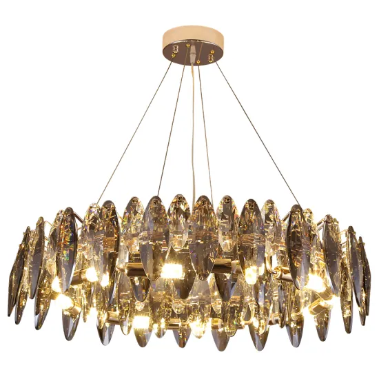 Modern Crystal LED Chandelier - Luxury Interior Hanging Ceiling Lamp