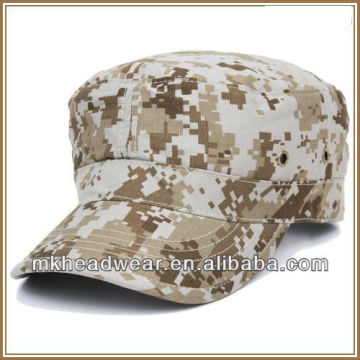 Camouflage printing army/military hat in canvas fabric, necessary for war
