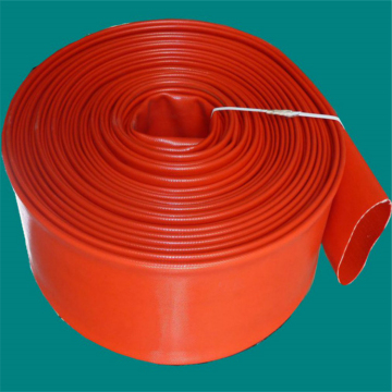 Red High Pressure 8 Inch Water Delivery TPU Layflat Flat Hose