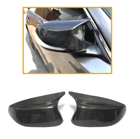 Real Carbon Fiber Side Mirror Covers for Infiniti Q50 M Style Caps 2014-2019