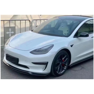 طقم ترقية نظام الجسم التلقائي لـ Tesla Model Y 2019 - التنانير الجانبية الألياف الكربونية ، الشفة الأمامية ، الجناح الخلفي
