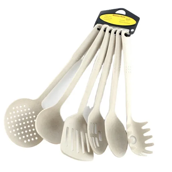 Kangkai 6PCS Heat Resistant Eco-friendly Reusable Baking & Pastry Tool Set - Beige Plastic Utensils