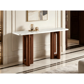 Modern Console Table Featuring a Marble Top