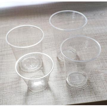 Transparent PET cups thermoforming with flat lids