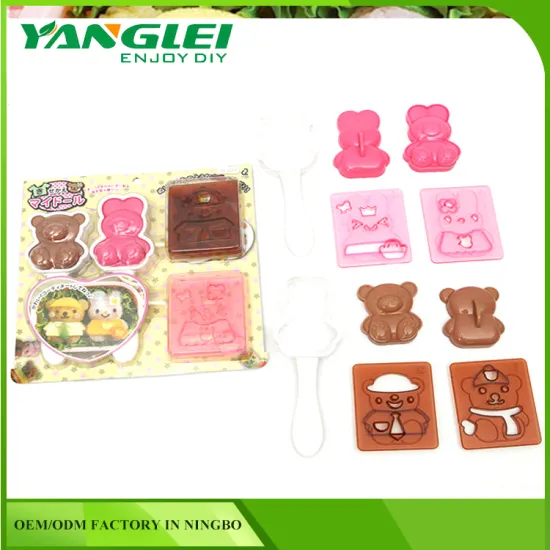KAWAII Bento Box Sushi Rice Mold KIT Set Bunny Rabbit & Teddy Bear Molds