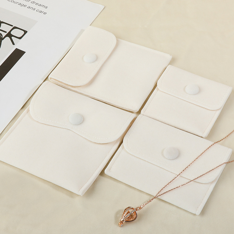 Luxury Velvet Jewelry Bag with Anti-Oxidation Snap Fastener