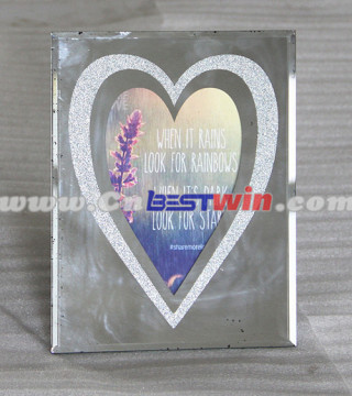 promotional rectangle mirror frame with Acrylic jewelry , glass frames photo