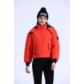 Ladies short waterproof parka with hood