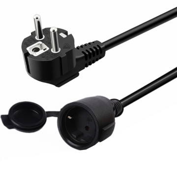 Wholesale 3-Pin EU Rubber Insulation Safety Power Cord and Extension Cable