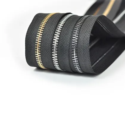 New style aluminum teeth aluminum metal zip zipper