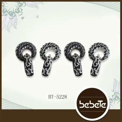 crescent shaped crystal buttons for mink coat