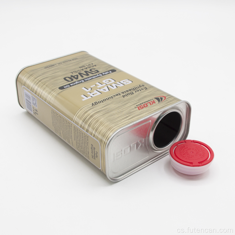 Čtvercové kovové dózy s uzávěrem hubice