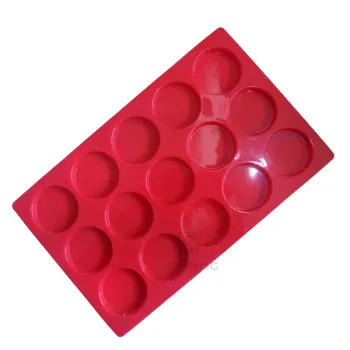 Personalized Custom Made 15 Cavity Silicone Round Cake Mold for Baking and Chocolate
