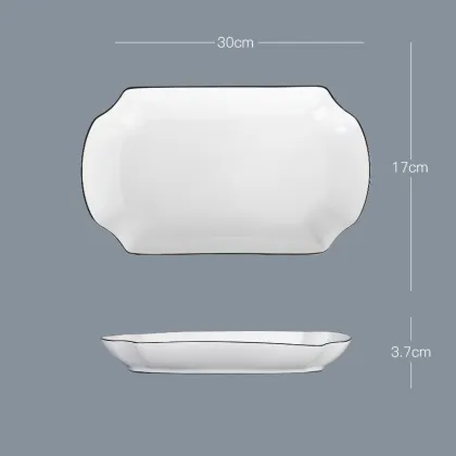 Superior Deep Royal Plate European Style Porcelain Dinnerware Set