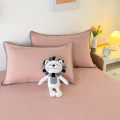 Washed cotton shell embroidery style bedsheets bedding set