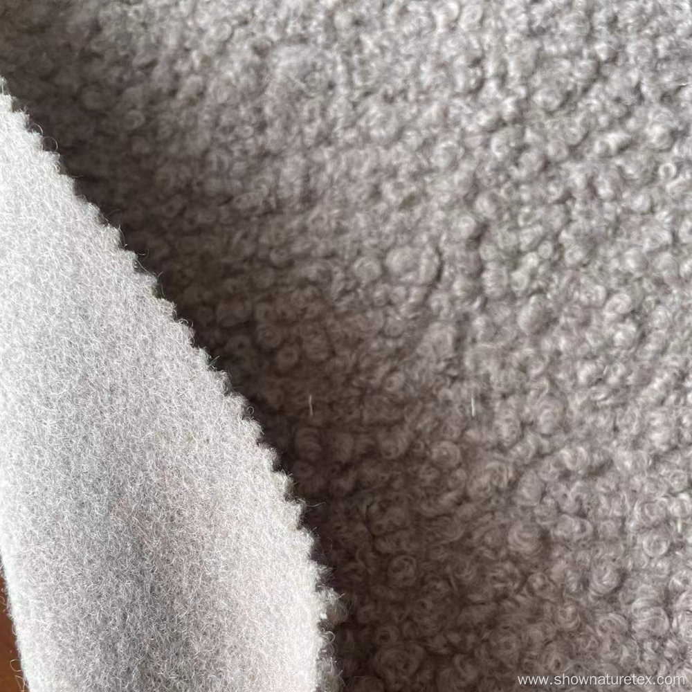 Shrinkproof Thick Knit Crepe Boiled Wool Fabric