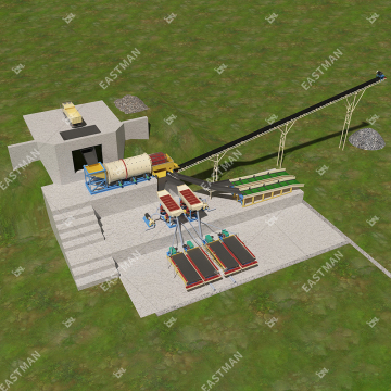 Ghana Placer Gold -Prozessanlage: Komplette Gold Mining -Waschmaschinerie