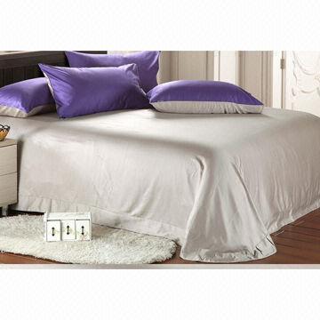 4-piece high-end luxury cotton sateen bedding set, long stapled cotton
