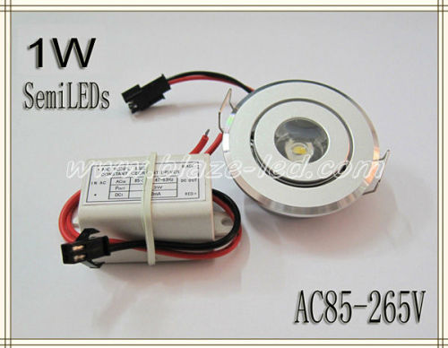 LED Downlight 1W 230V, Dim or Non-Dim, 2700-6500K, 85-265V, 3 Years warranty, CE&Rohs