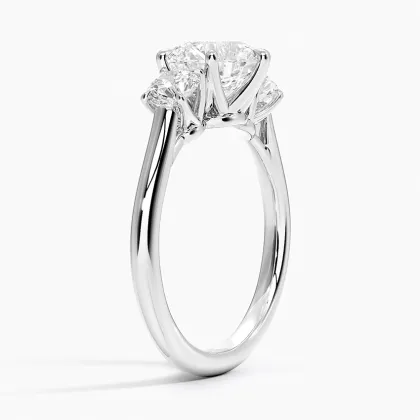 4ct D VVS1IGI Three Stone Lab Diamond Ring