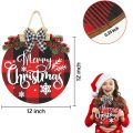 Joyeux Noël Buffalo Plaid Hanging Sign