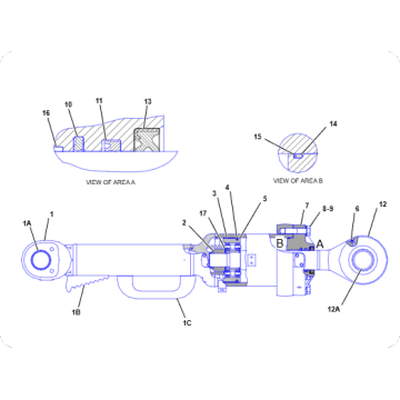 Bulldozer D10R Tilt Cylinder Assembly 315-7856/3157856